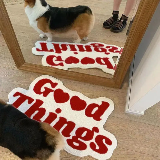 Irregular Shaped "Good Things" Rugs.