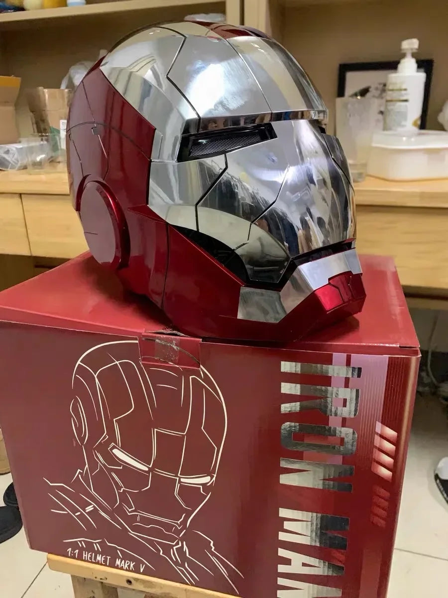 Marvel Electric Iron Man Helmet Voice Control Eyes With Light Model.