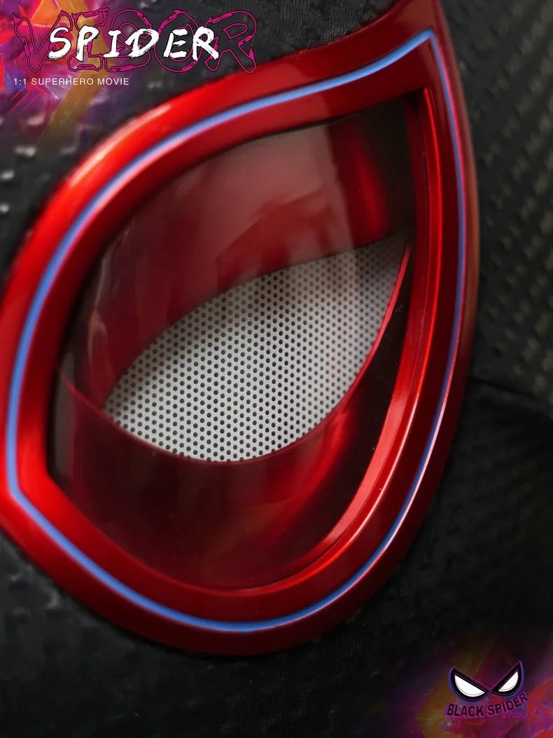 Miles Spider-Man head set electric eyes can move the vertical universe can blink mask.