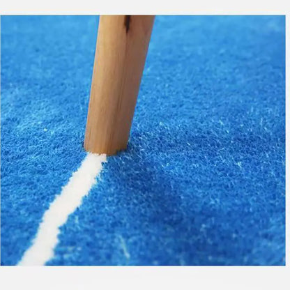 Blue Imitation Cashmere Rug Water Absorbing Shower Mat.