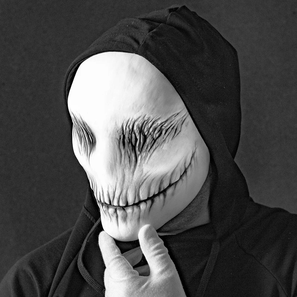 Horror Slender Faceless Mask Halloween🎃  🦇 Carnival Purim Party Costume Props.