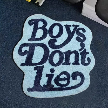 Irregular "Boys/Girls Don't Cry" Tufted Rugs.