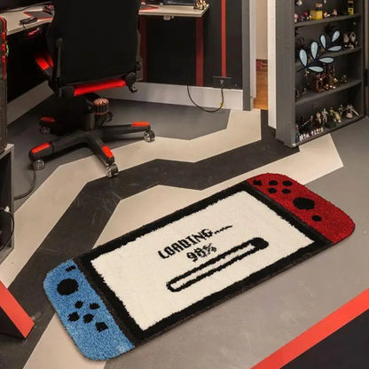 Switch Game Carpet Creative Flocking Anti-slip Rugs.