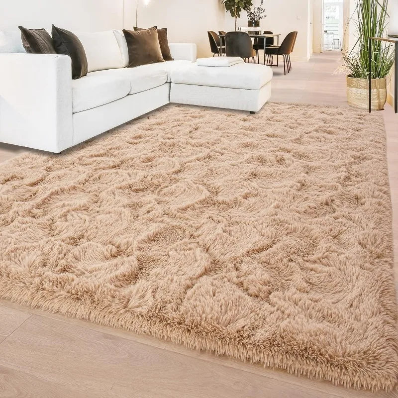 Fluffy Rugs for Living Room, Large Area Rugs With Memory Foam.