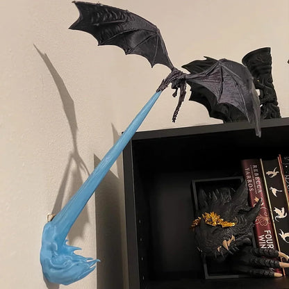 Dragon Flame Book Corner Creative Gothic Dragon Flame Bookshelf Statue.