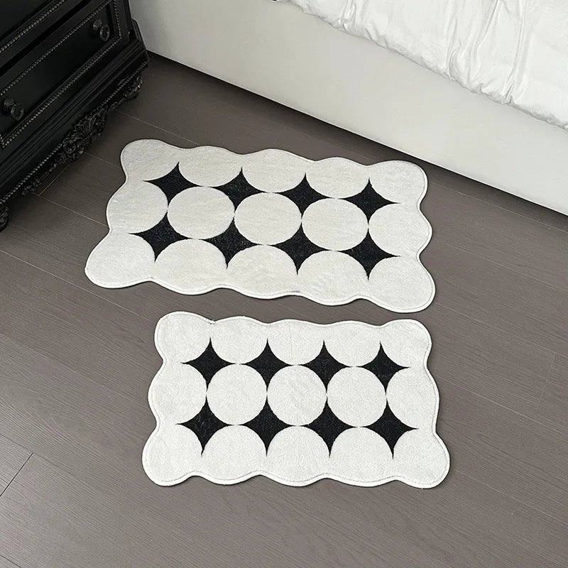 Nordic Black White Door Rug.