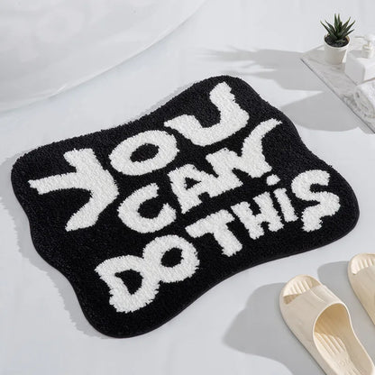 "YOU CAN DO THIS" Tufted Shaggy Rugs. (25”x21”)