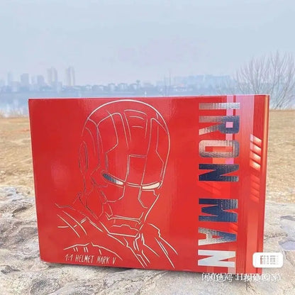 Iron Man Helmet Mk5 Voice Control Eyes With Light Model Toys For Adult Electric Wearable Christmas Gift.