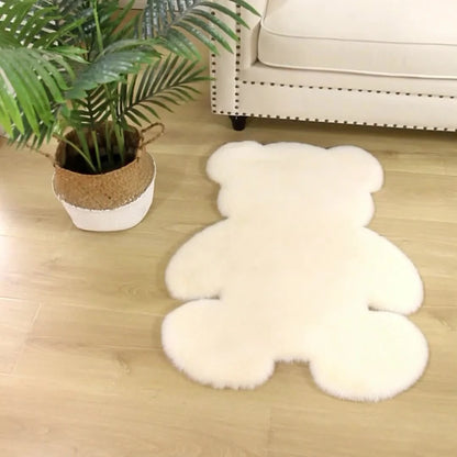 Cartoon Animal Bear Irregular Shaped Tufted Rugs.