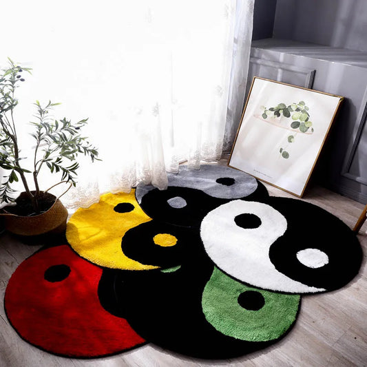 Yin and Yang Tuft Soft Rugs.