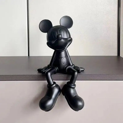 Disney Large Mickey Mouse Sitting Resin Movable Statue.