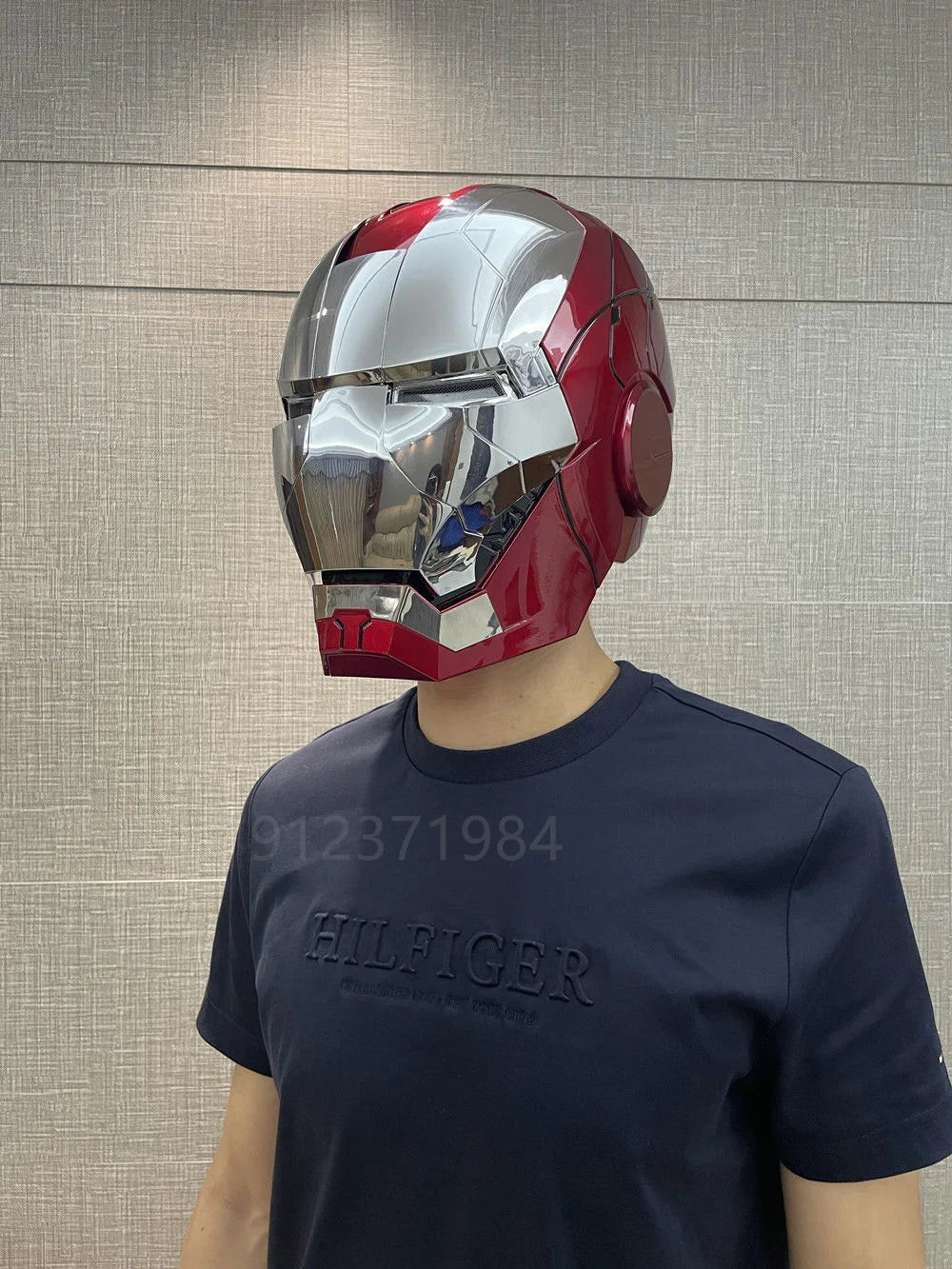 Iron Man Helmet Mk5 Voice Control Eyes With Light Model Toys For Adult Electric Wearable Christmas Gift.