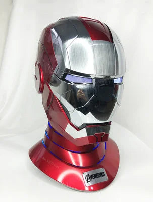 Iron Man Helmet Mk5 Voice Control Eyes With Light Model Toys For Adult Electric Wearable Christmas Gift.