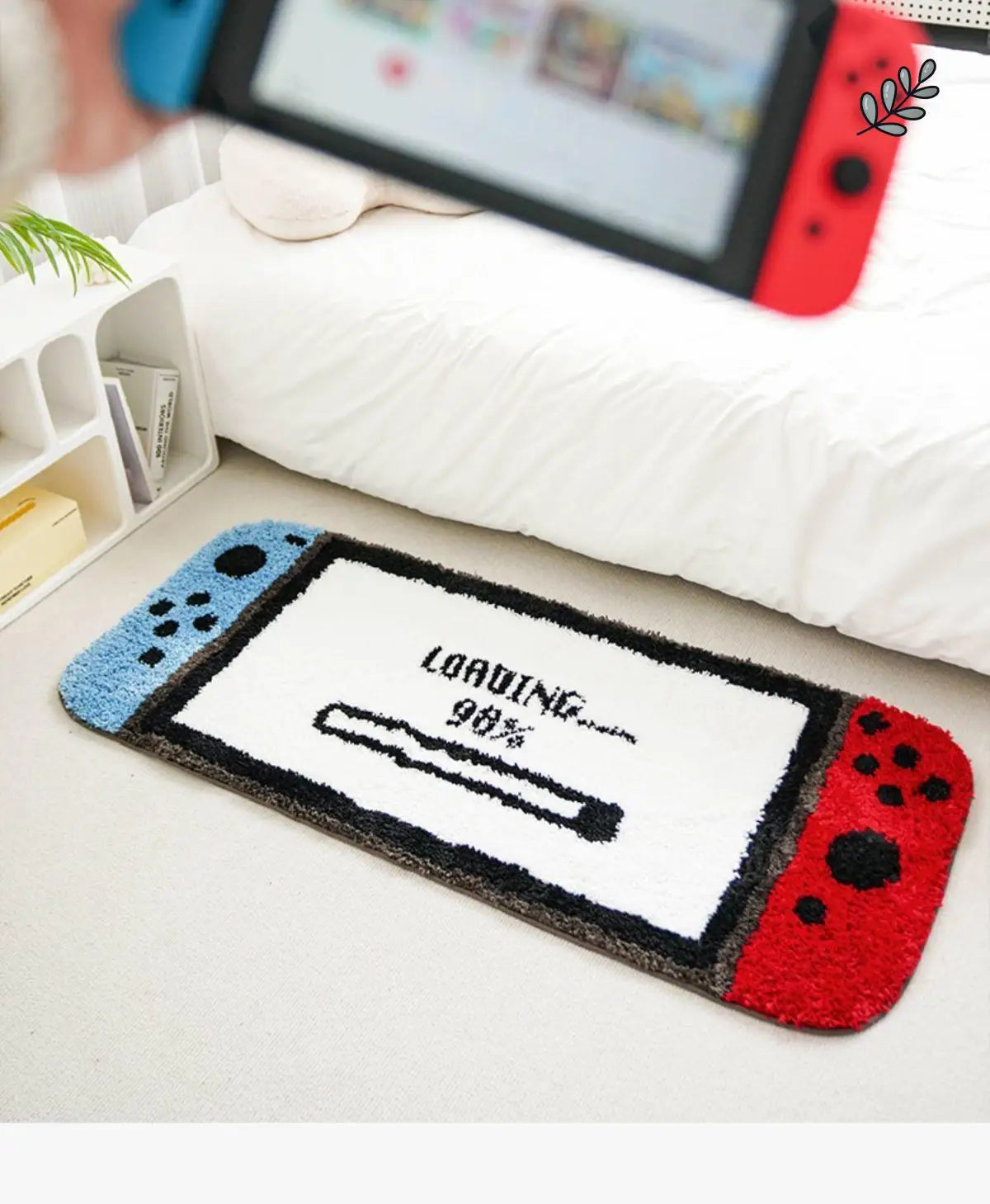 Switch Game Carpet Creative Flocking Anti-slip Rugs.