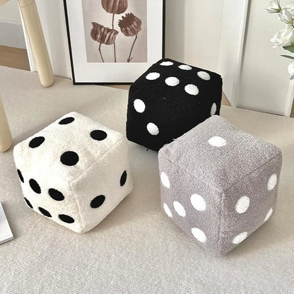 20cm Dice Plush Cubic Cushion Stuffed Pillow Cushion.