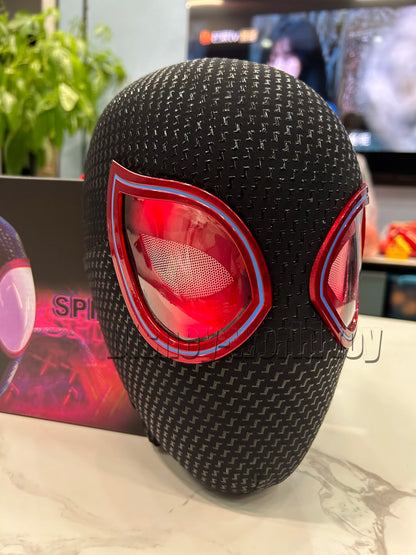 Marvel Gwen Miles Spiderman Spider-Man Mask Anime Figure Luxury Helmet Rechargeable Remote Eyes Movable mask Cosplay.