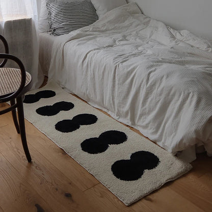 Long Tufting Geometric Bedside Rugs.