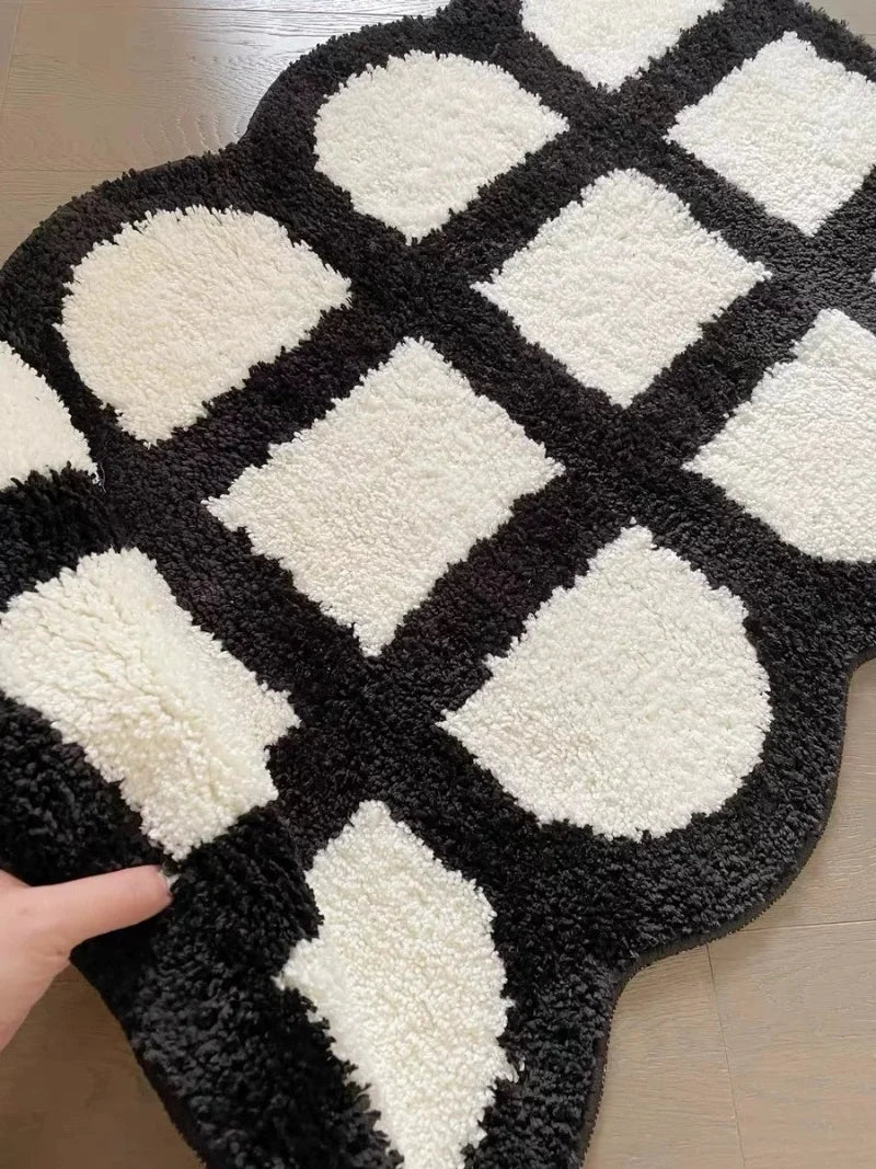 High Quality Checkered Rugs for Living Rooms or Bedside carpet.