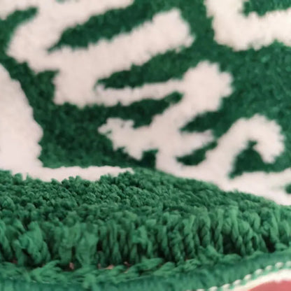 NNEOBA Heartfelt " LOVE YOURSELF" Green Fluffy Rugs.