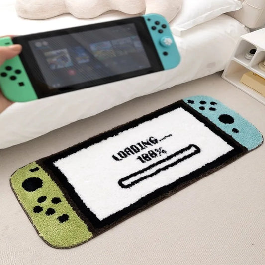 Switch Game Carpet Creative Flocking Anti-slip Rugs.