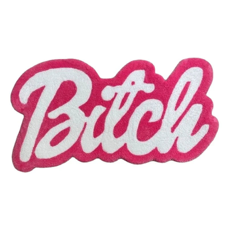 "Bitch" Shaped Tufted Rugs.