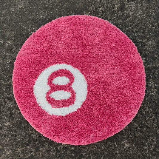 Pink 8 Ball Tufted Rugs.