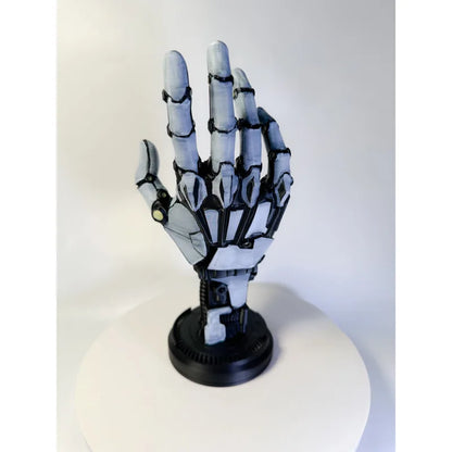 Cyberpunk Robotic Hand Statue Game Controller Stand.