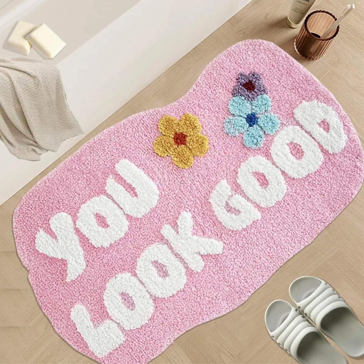 "YOU LOOK GREAT" Tufted Rugs.