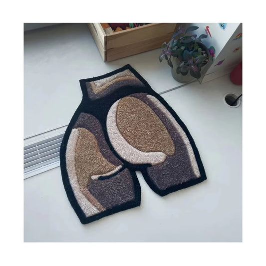 Sexy Look Modern Art Booty Imitation Cashmere Rugs.