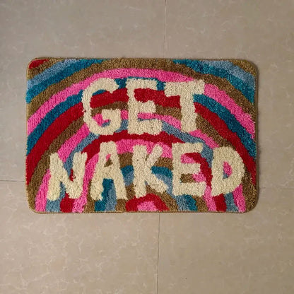 Rainbow 'Get Naked' Tufted Rugs.