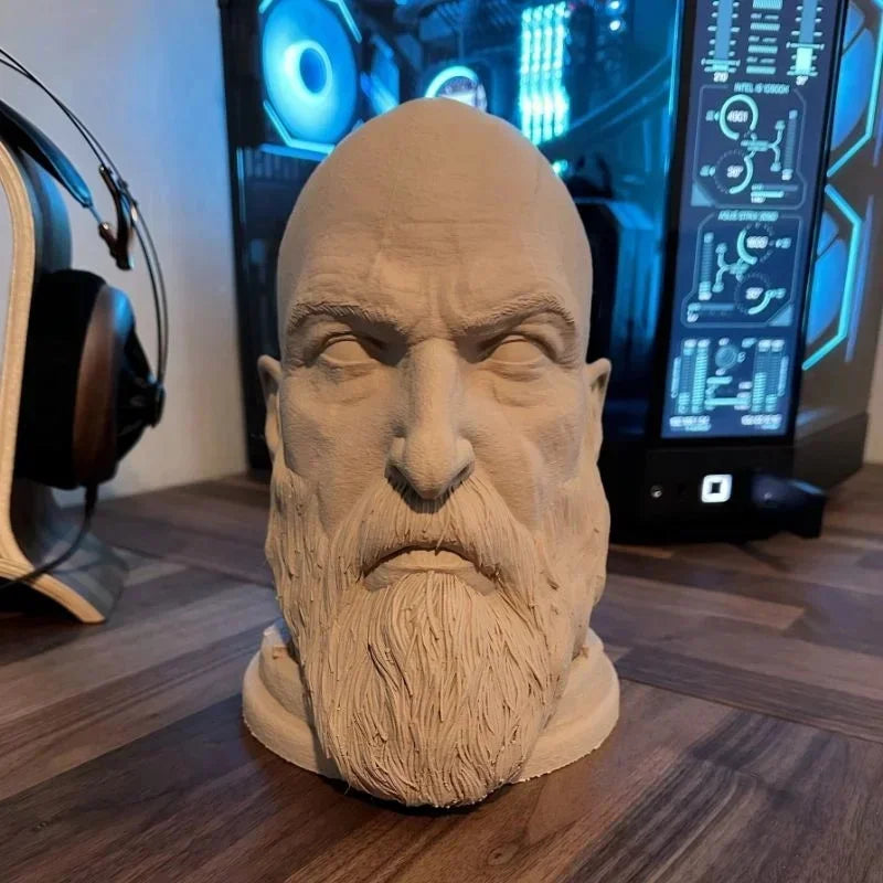 God Of War Kratos Statue Headphone Stand Holder.