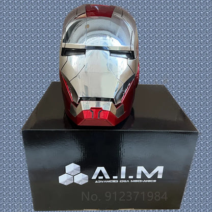 Iron Man Helmet Mk5 Voice Control Eyes With Light Model Toys For Adult Electric Wearable Christmas Gift.