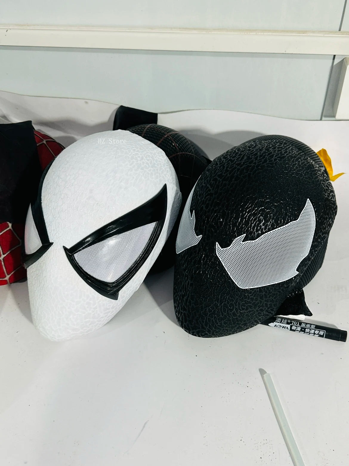 Marvel The Amazing Spider-Man Edward Eddie Brock White Venom Mask.