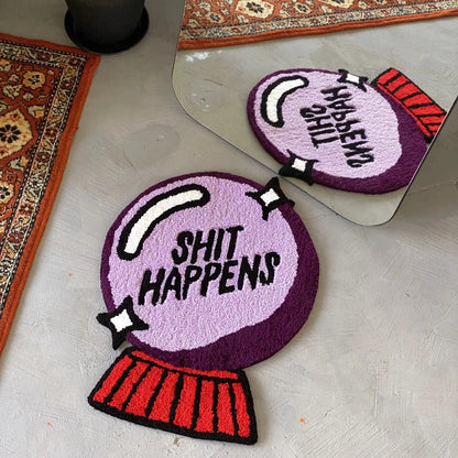 "SHIT HAPPENS" Magic Ball Tufted Rugs.