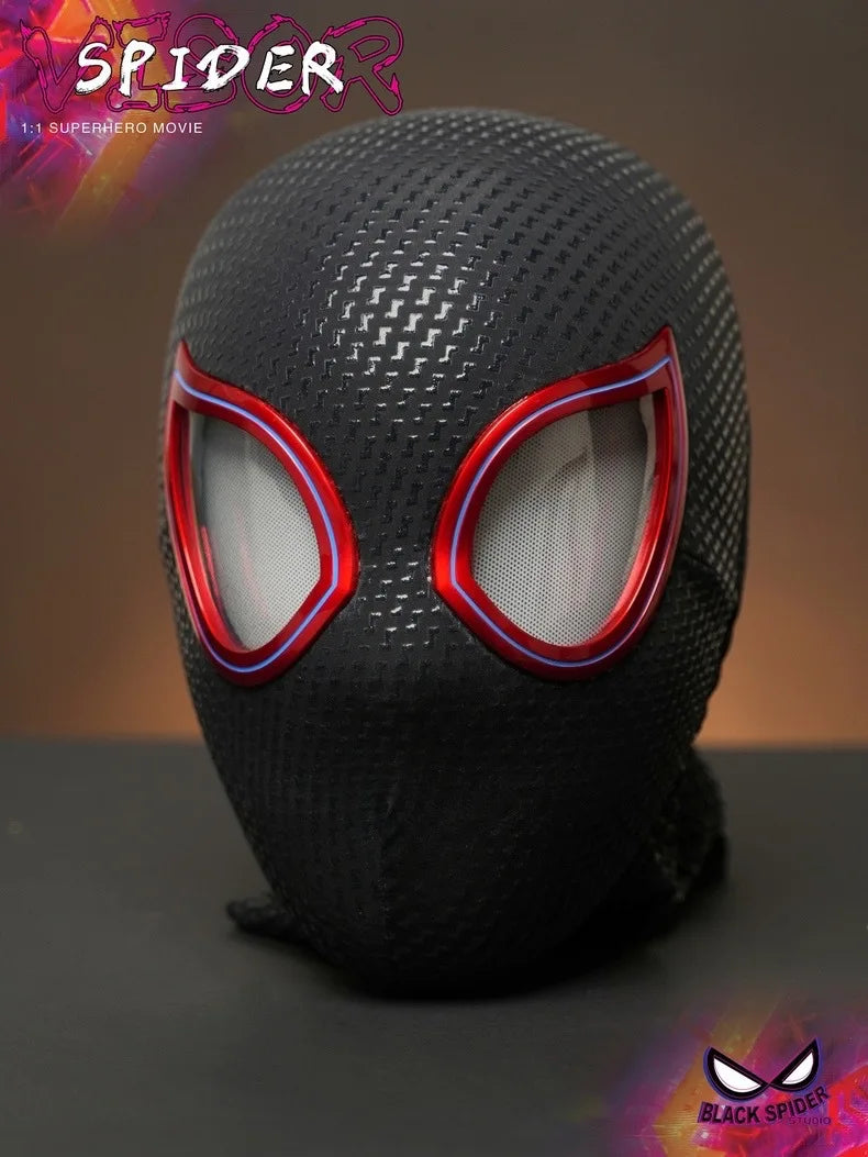 Miles Spider-Man head set electric eyes can move the vertical universe can blink mask.