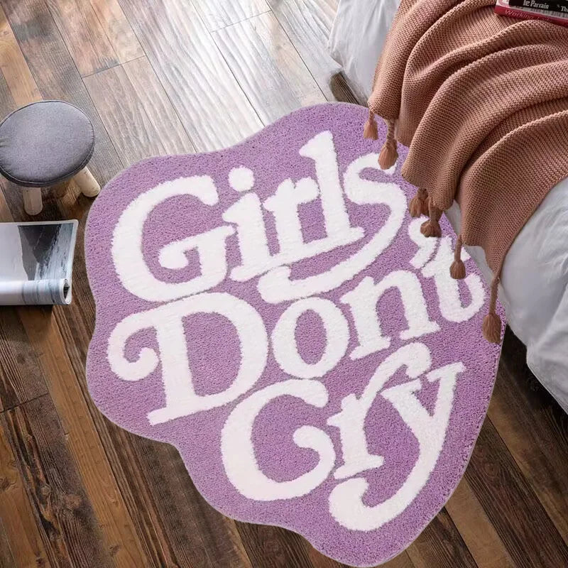 Irregular "Boys/Girls Don't Cry" Tufted Rugs.