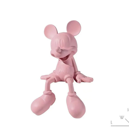 Disney Large Mickey Mouse Sitting Resin Movable Statue.