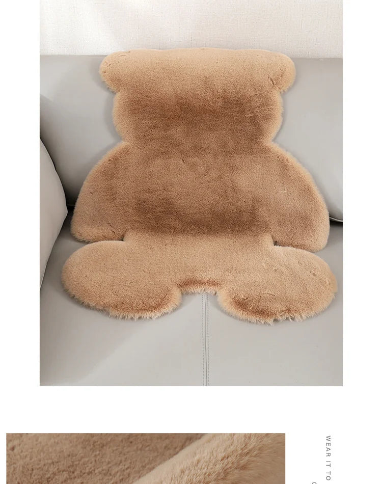 Cartoon Animal Bear Irregular Shaped Tufted Rugs.