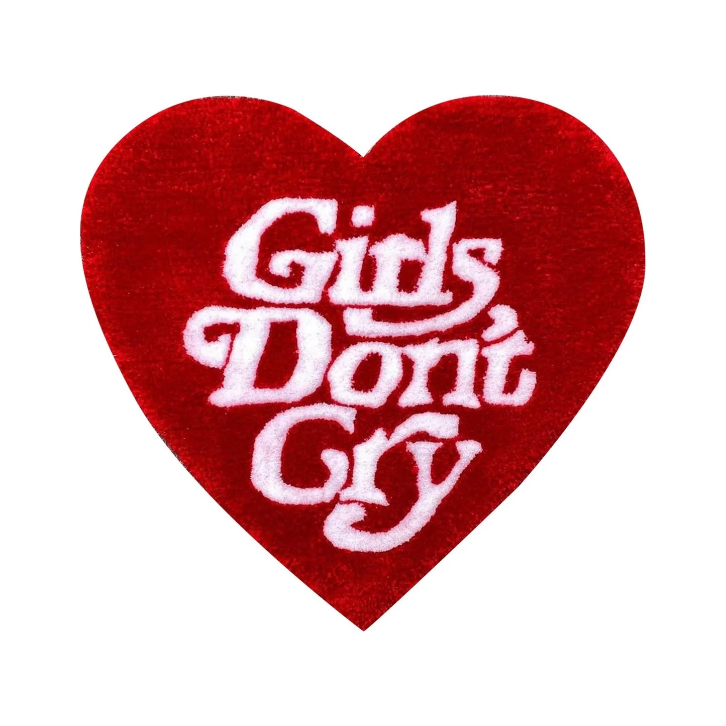 GIRLS DON'T CRY, Heart Shape Rugs.