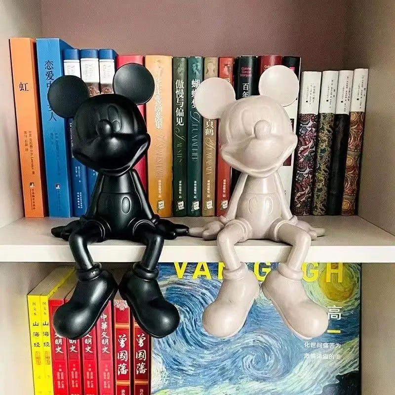 Disney Large Mickey Mouse Sitting Resin Movable Statue.