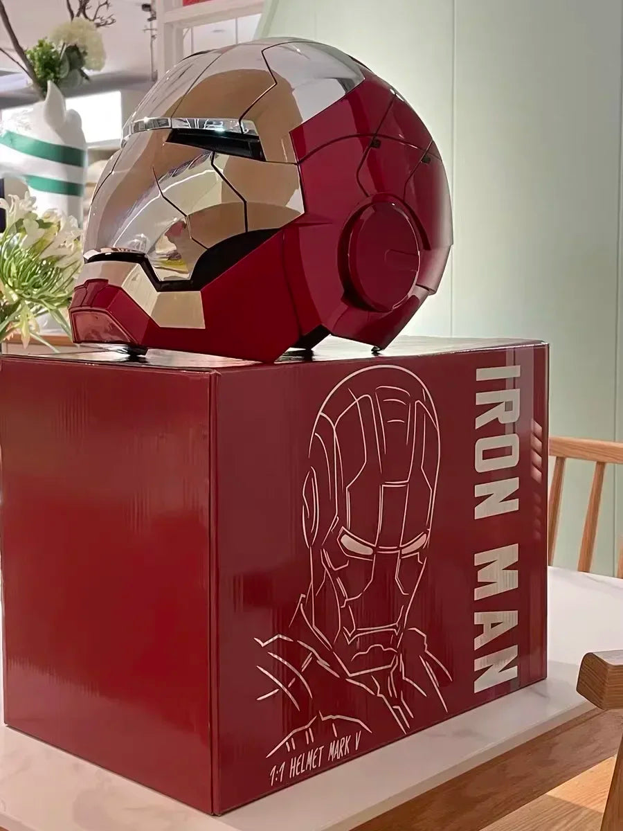 Marvel Electric Iron Man Helmet Voice Control Eyes With Light Model.