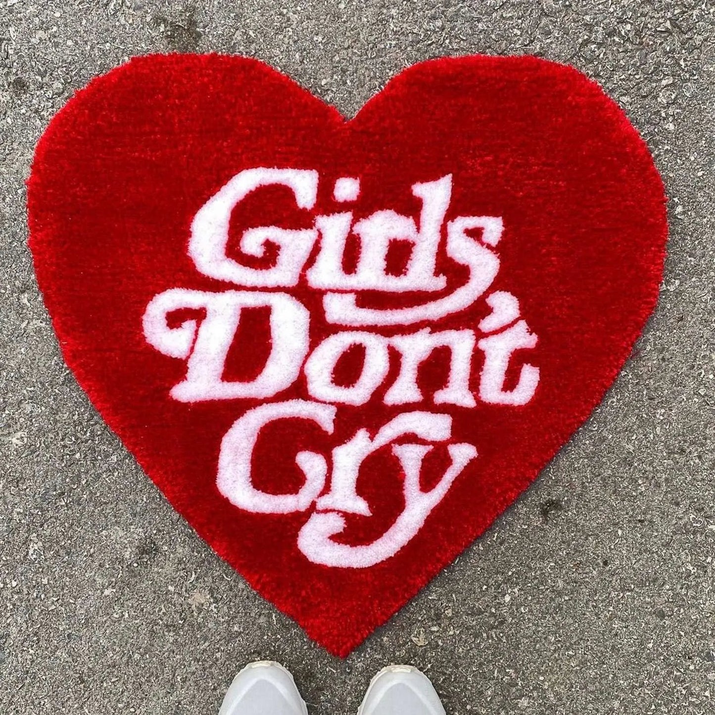 GIRL'S DON’T CRY, Heart-Shaped Rugs.