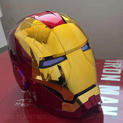 Iron Man Helmet Mk5 Voice Control Eyes With Light Model Toys For Adult Electric Wearable Christmas Gift.