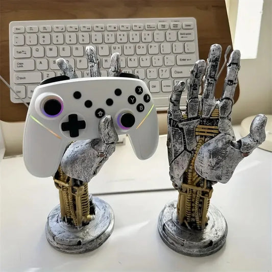 Cyberpunk Robotic Hand Gamepad Holder.