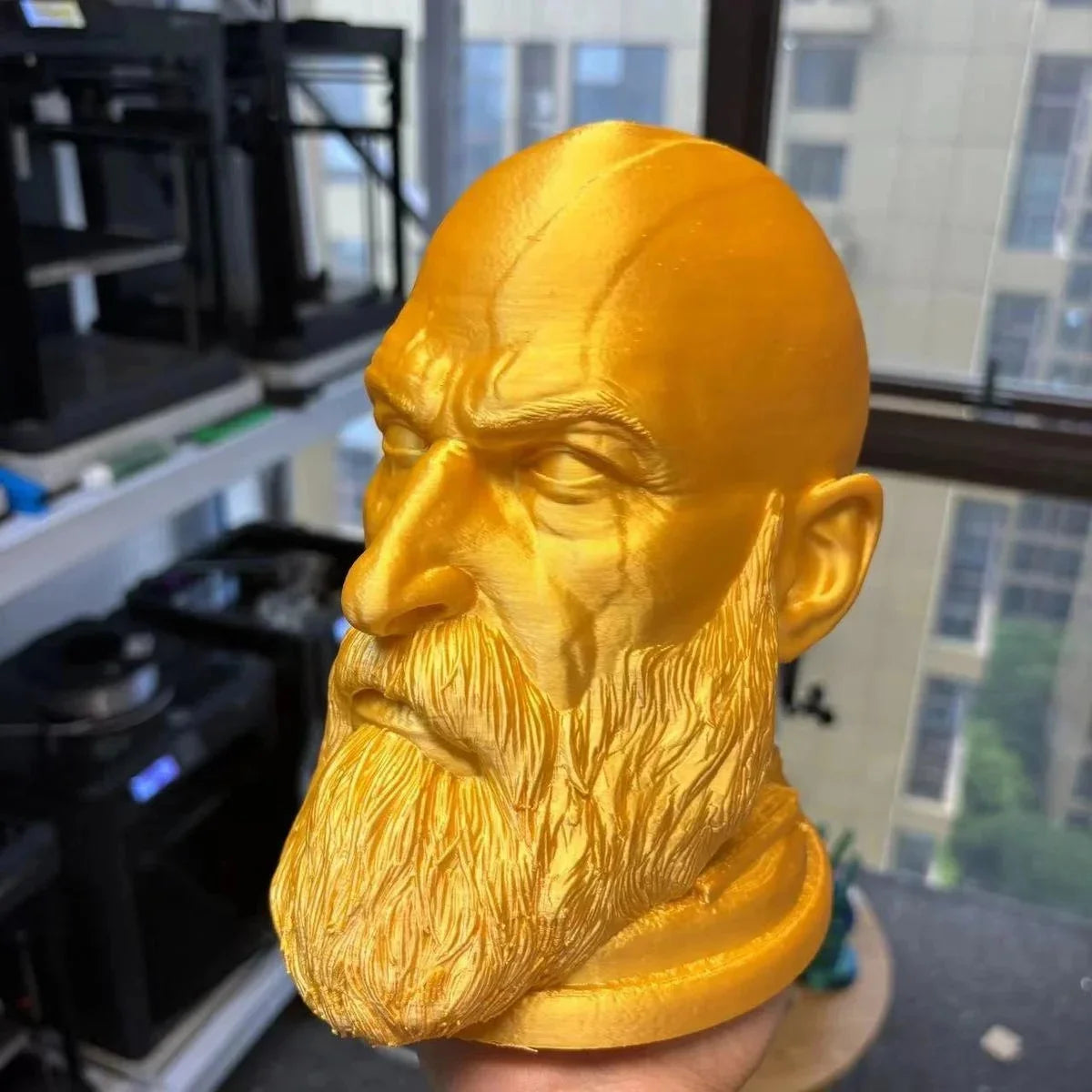 God Of War Kratos Statue Headphone Stand Holder.
