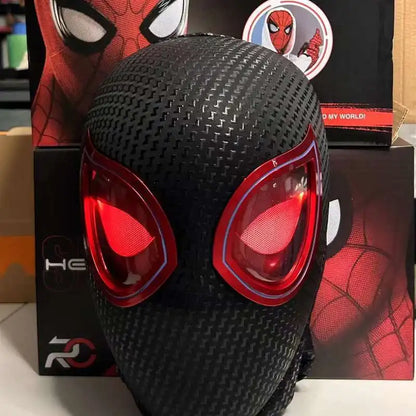 Miles Spider-Man head set electric eyes can move the vertical universe can blink mask.