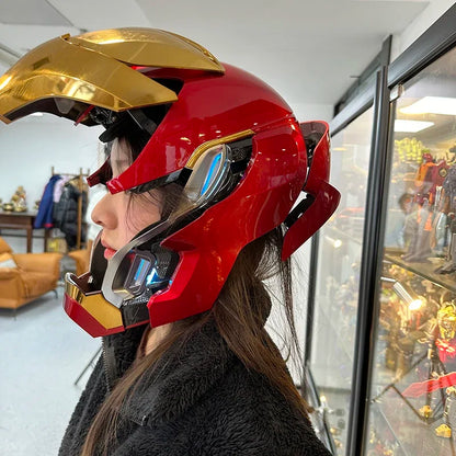 Voice-activated Deformation Helmet Anime Iron Man Mask.