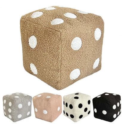 20cm Dice Plush Cubic Cushion Stuffed Pillow Cushion.