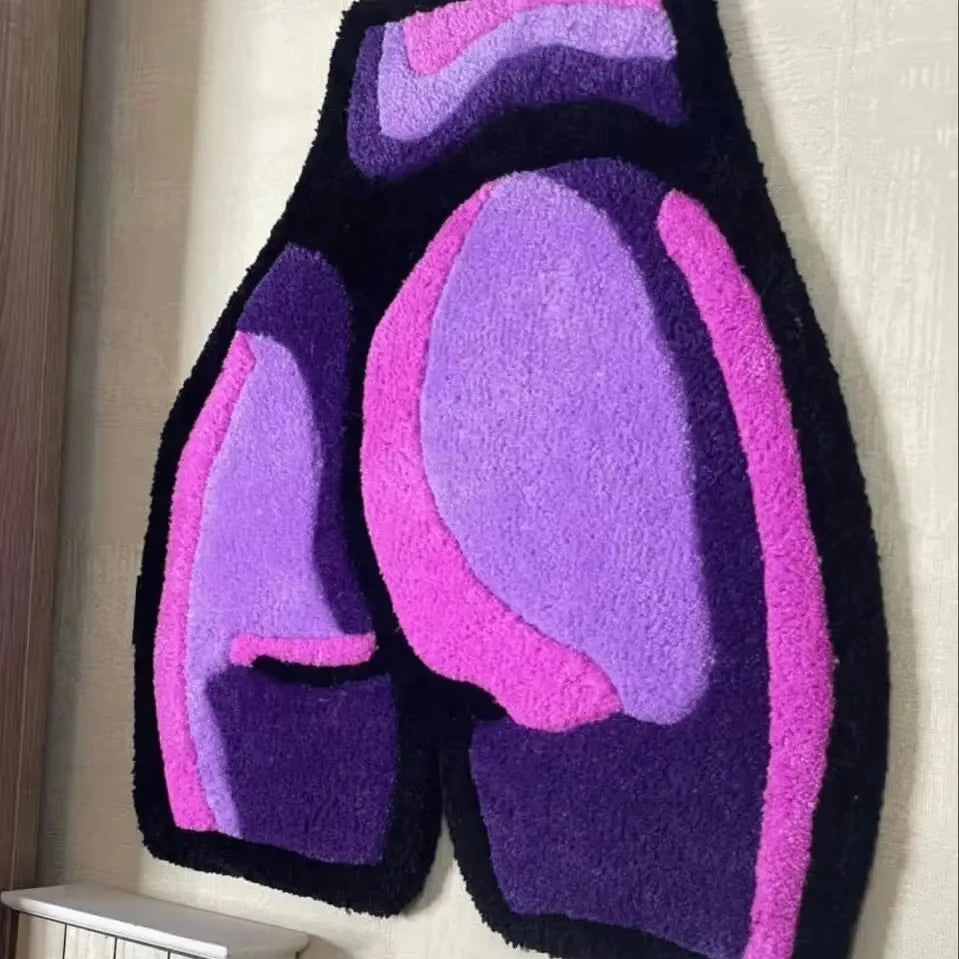Sexy Look Modern Art Booty Imitation Cashmere Rugs.