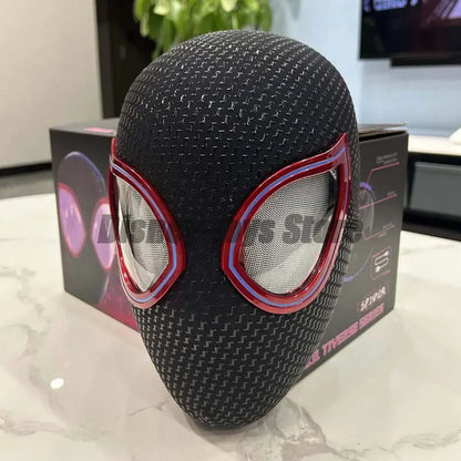 Marvel Gwen Miles Spiderman Mask Anime Helmet Rechargeable Remote Eyes Movable mask Cosplay.